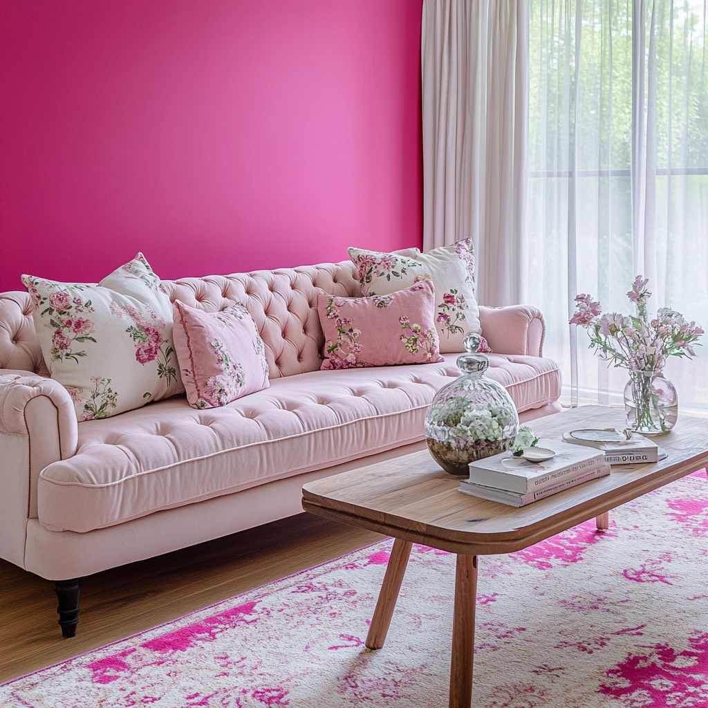 Pink Living Room Ideas 39
