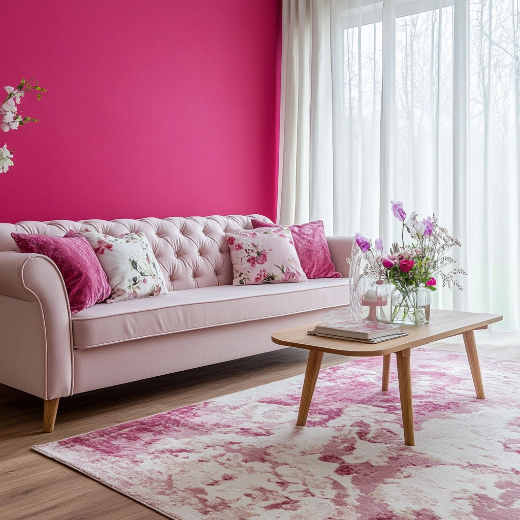 Pink Living Room Ideas 40
