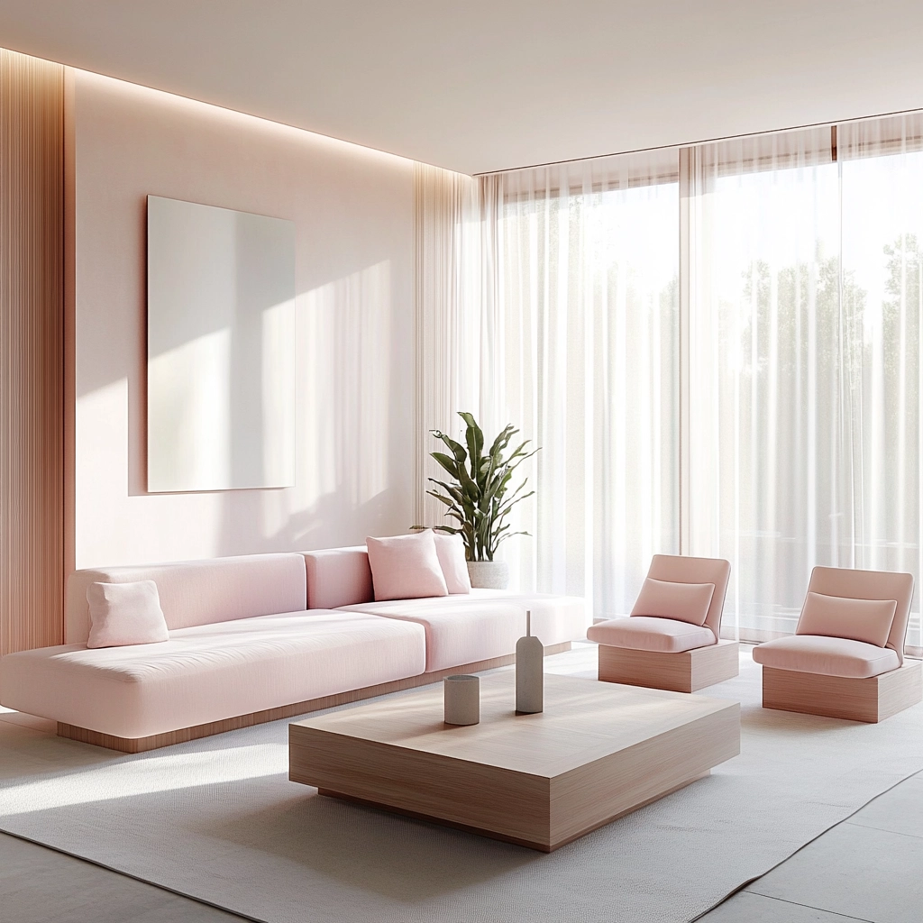 Pink Living Room Ideas 43