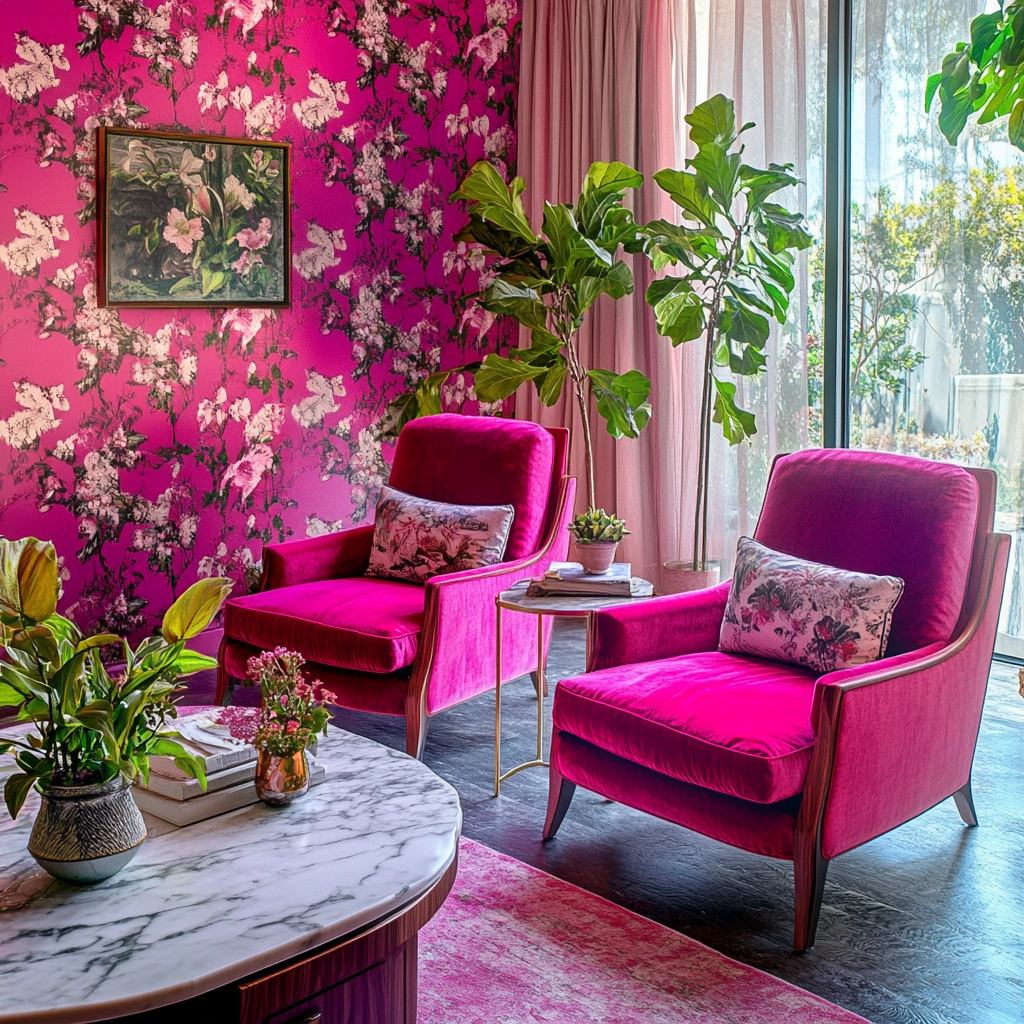 Pink Living Room Ideas 46