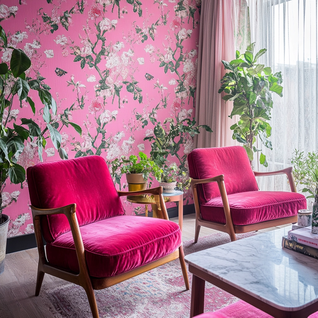 Pink Living Room Ideas 48