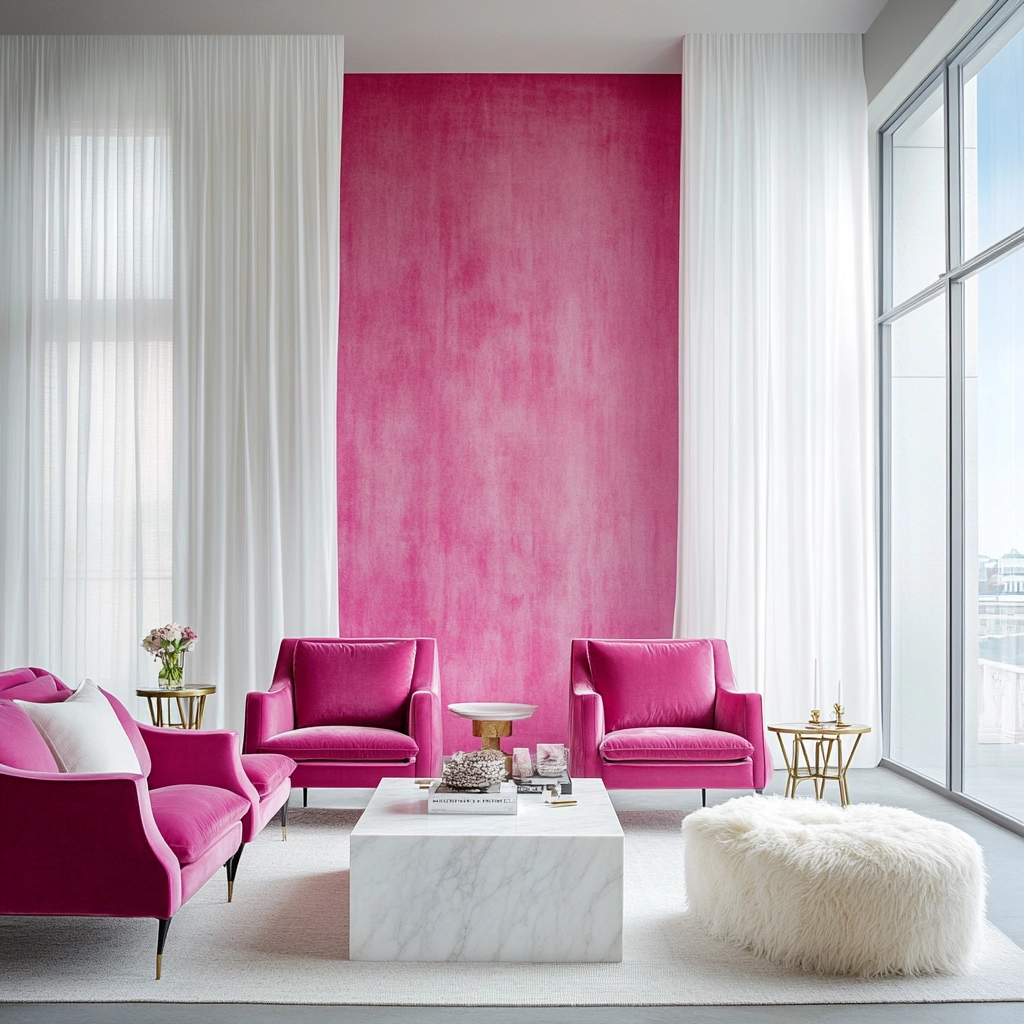 Pink Living Room Ideas 49