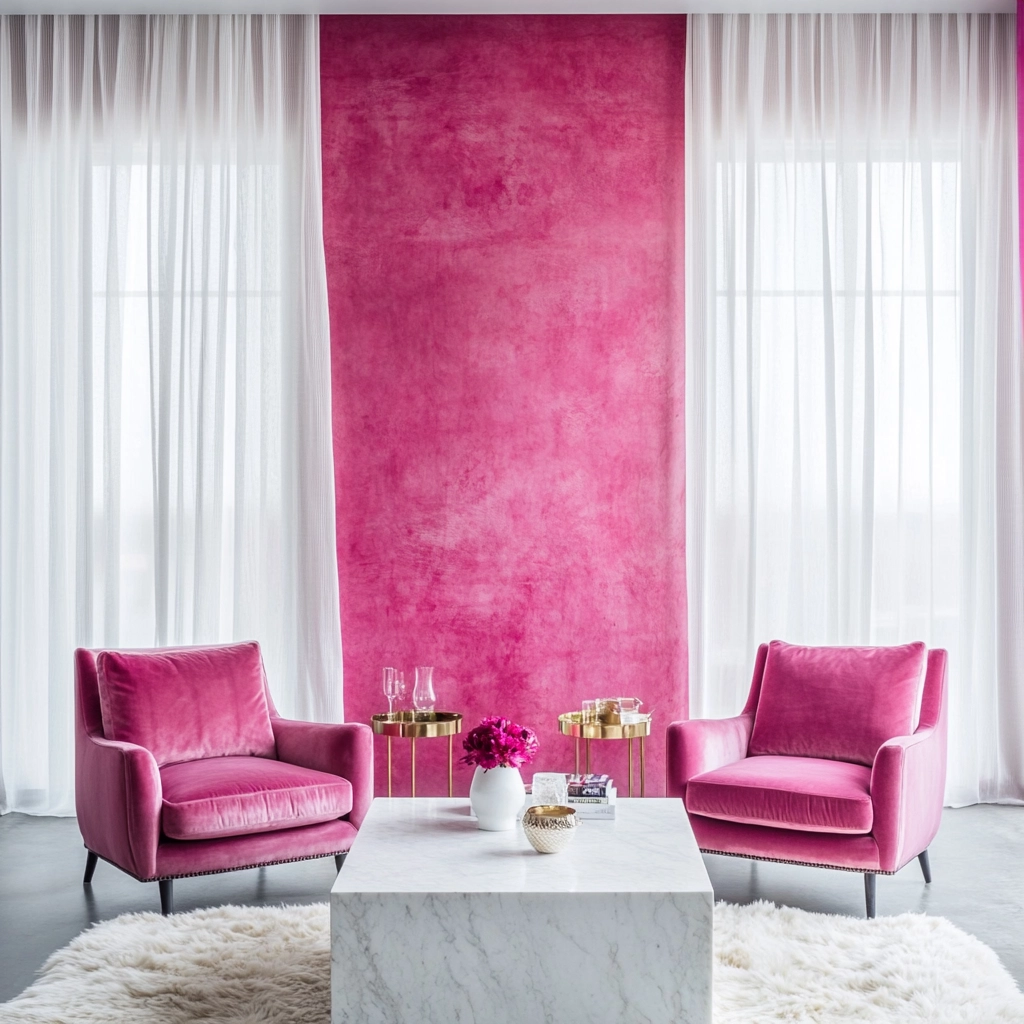 Pink Living Room Ideas 50