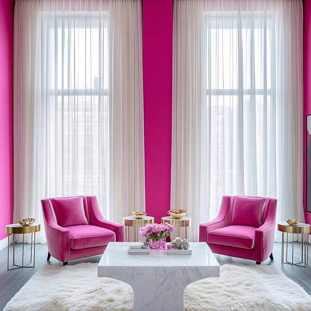 Pink Living Room Ideas 51