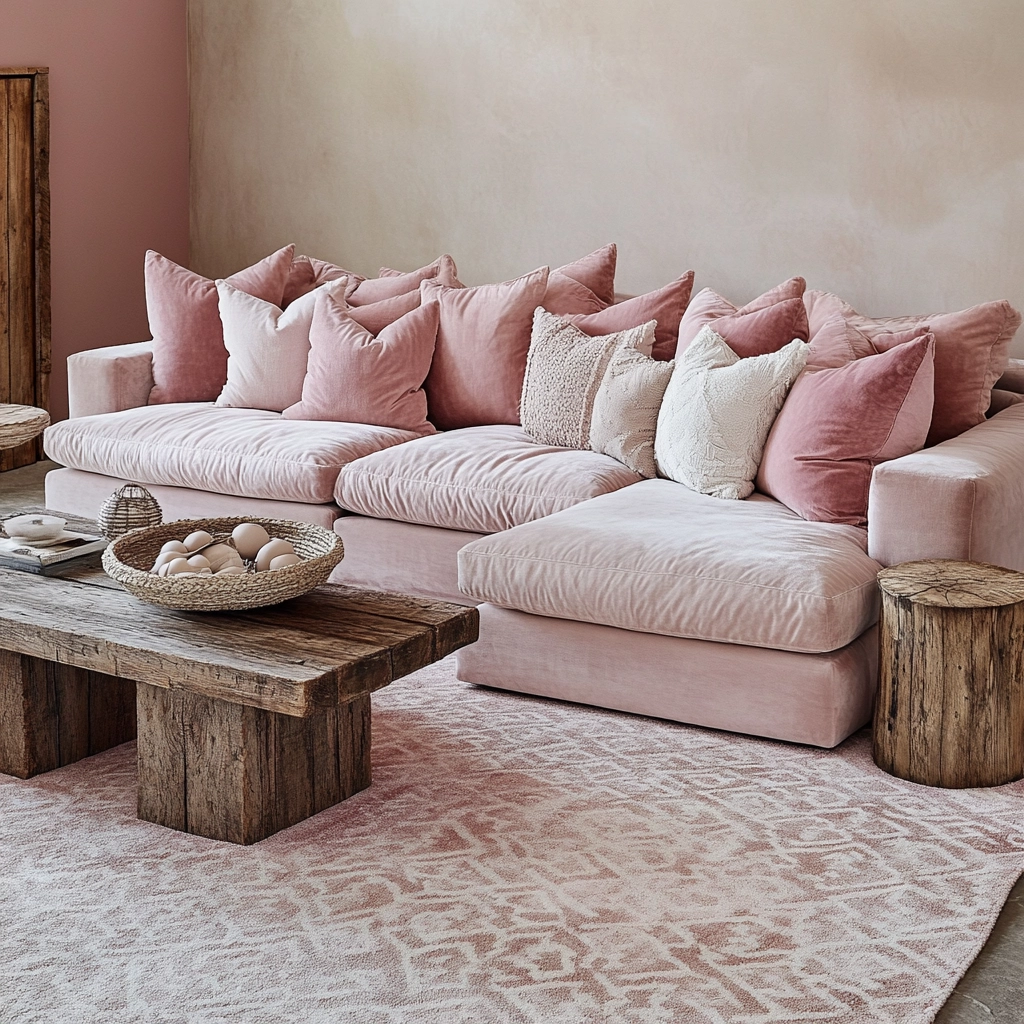 Pink Living Room Ideas 53
