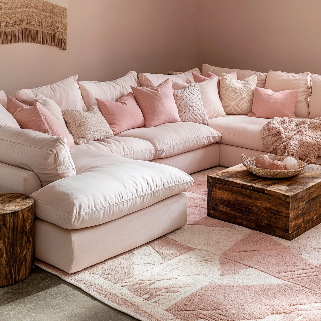 Pink Living Room Ideas 55