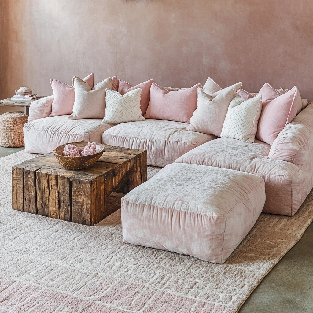 Pink Living Room Ideas 56