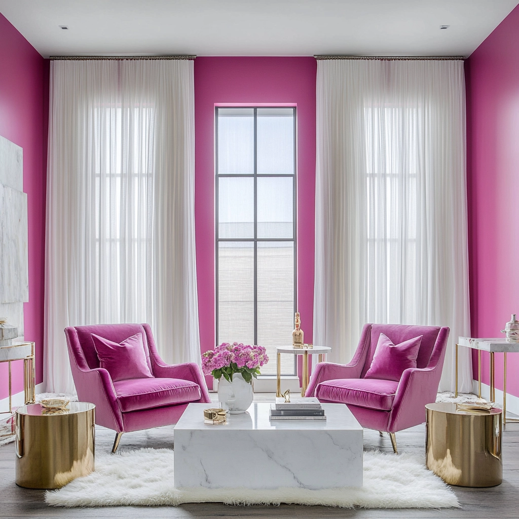 Pink Living Room Ideas 6