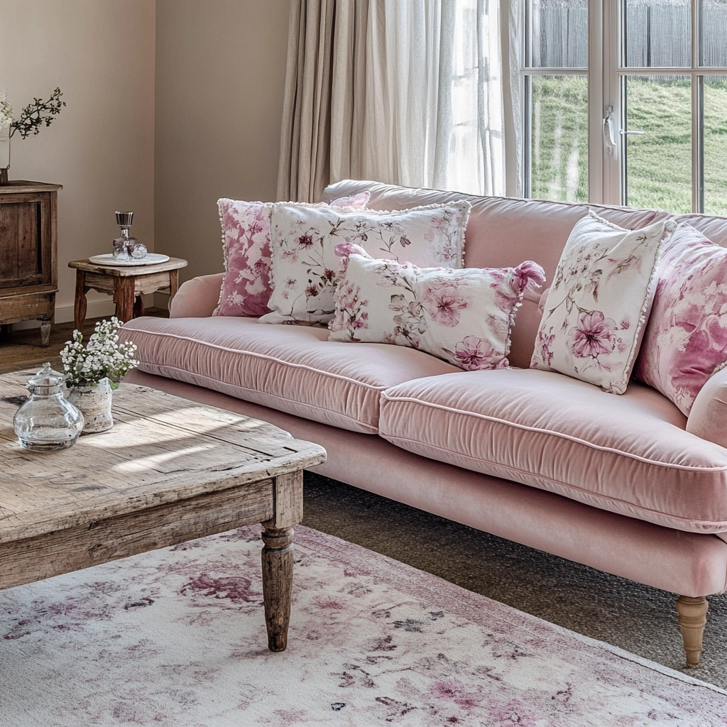 Pink Living Room Ideas 61