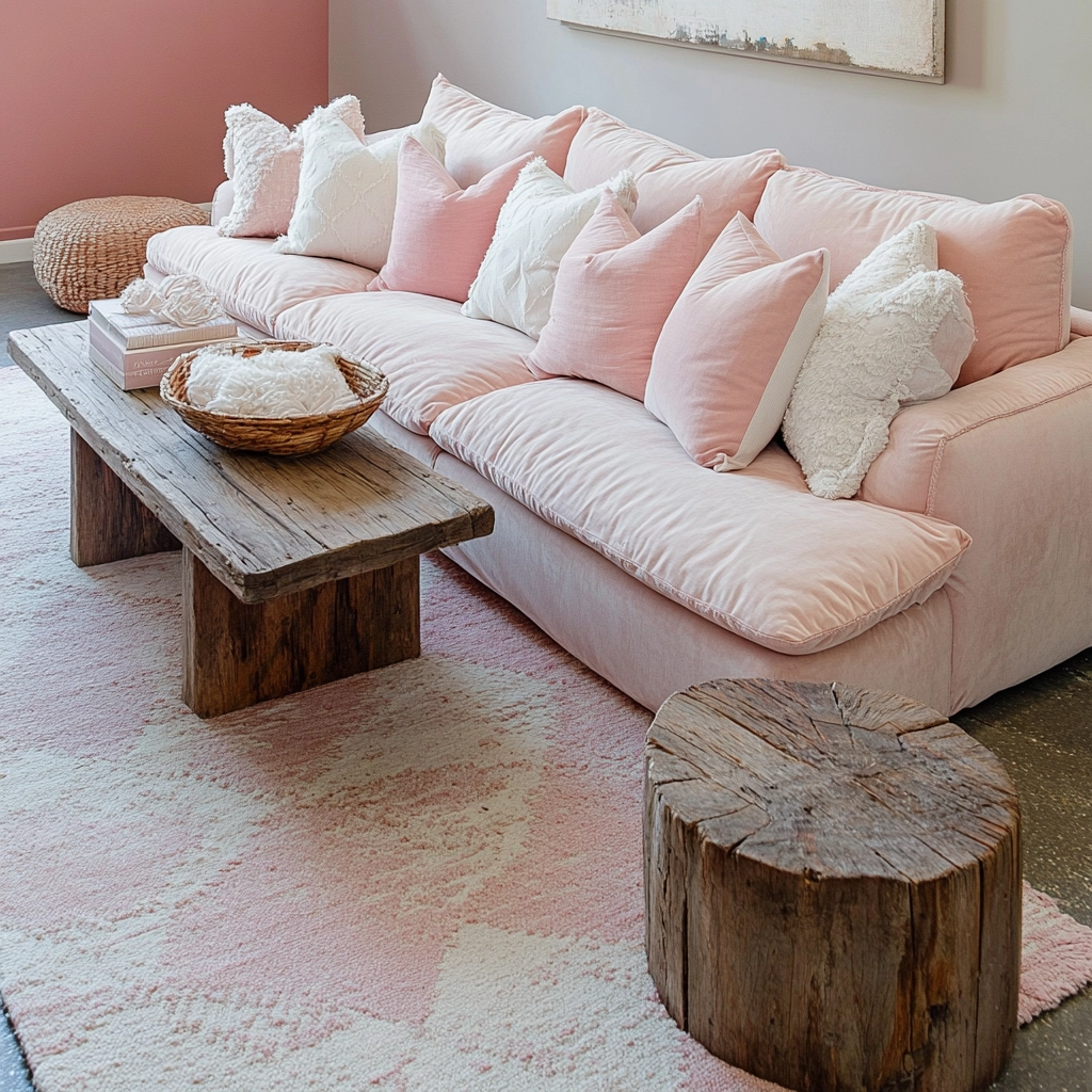 Pink Living Room Ideas 73