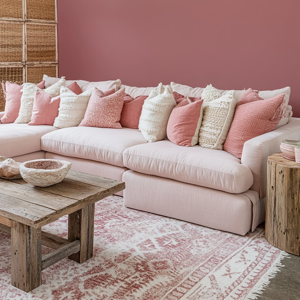 Pink Living Room Ideas 74