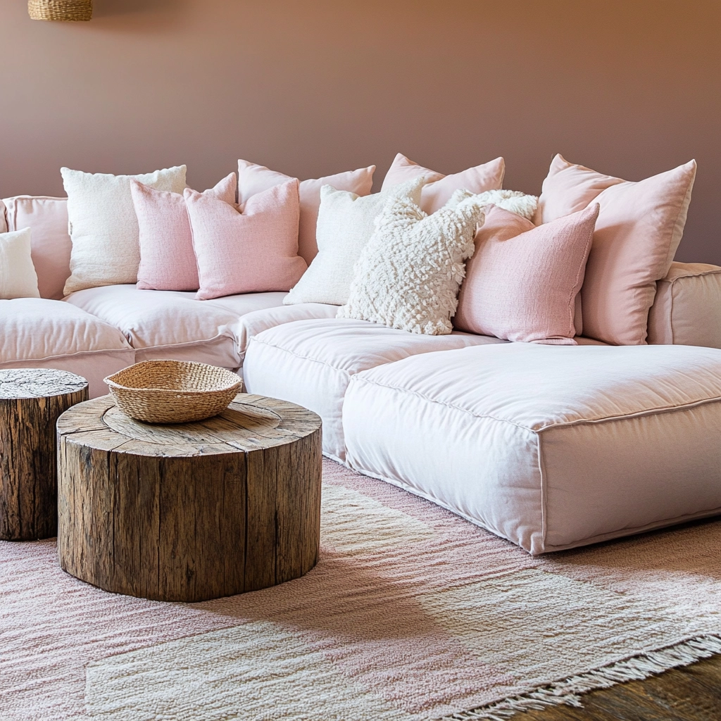 Pink Living Room Ideas 75
