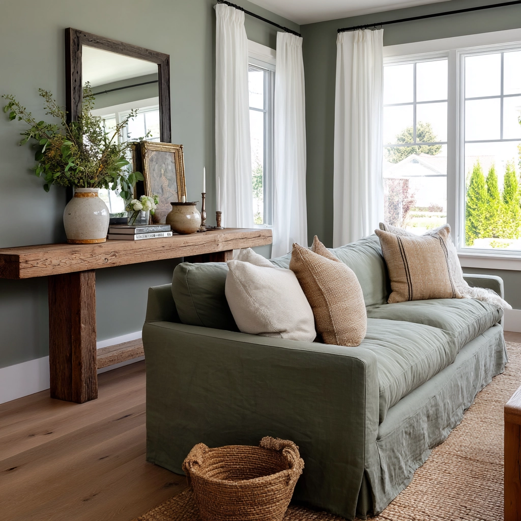 Sage Green Living Room Ideas 23