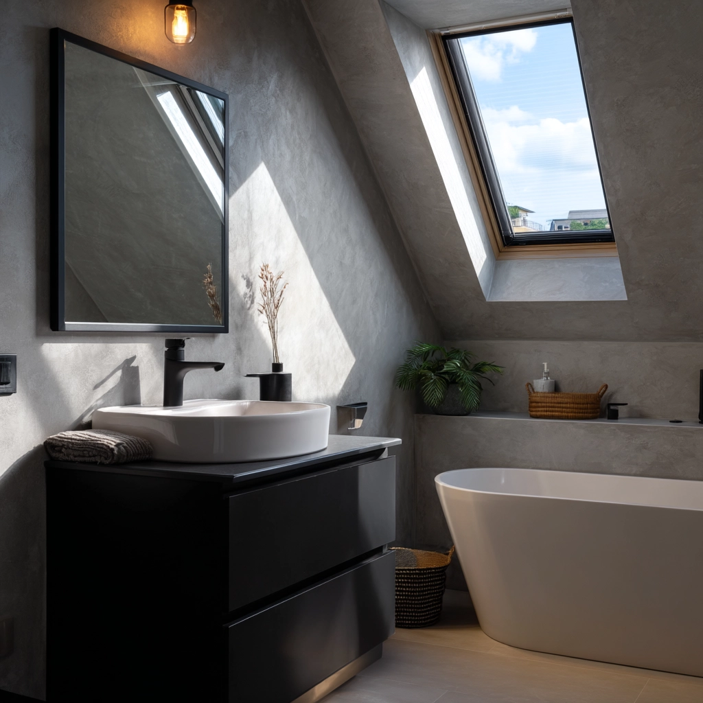 Small Attic Bathroom 13