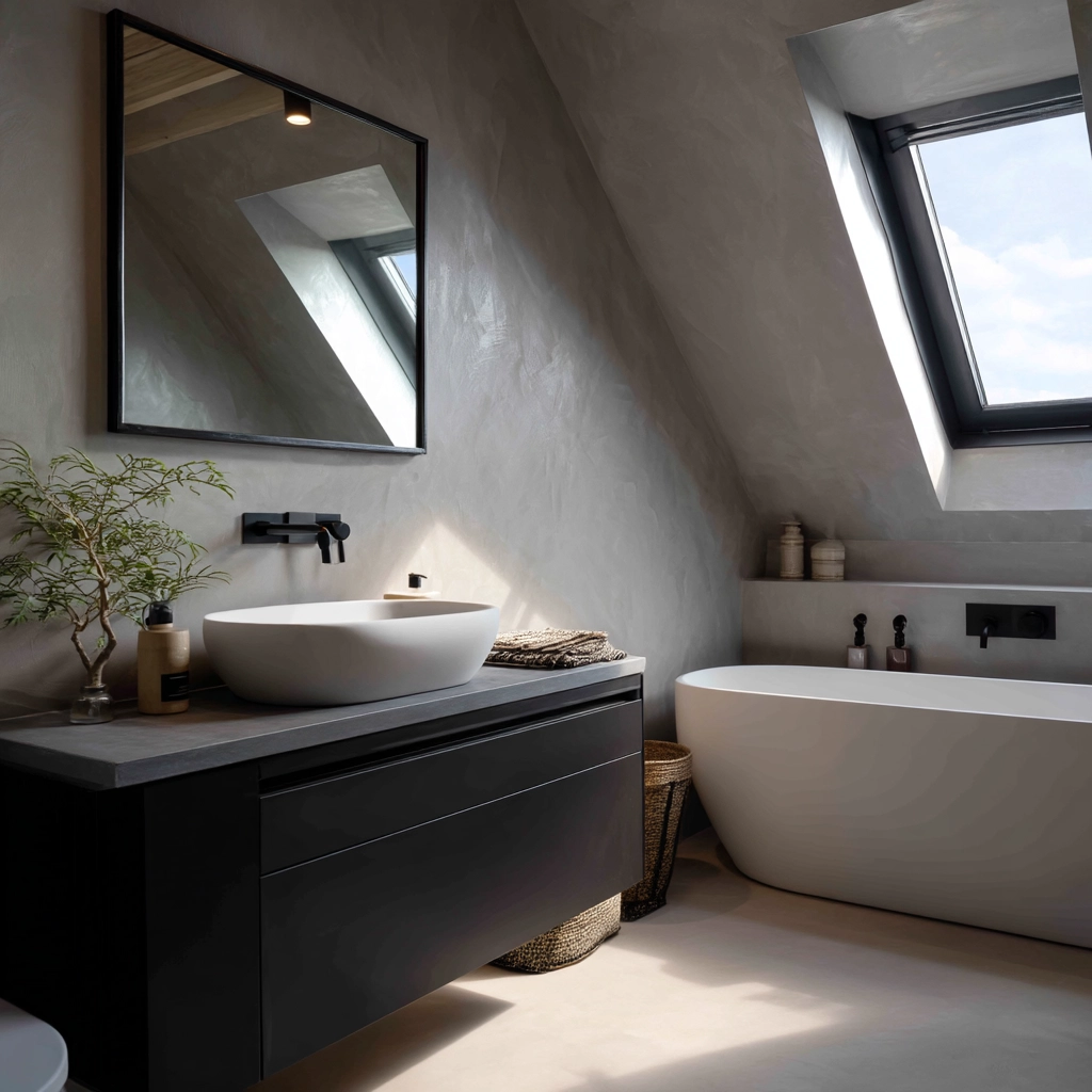 Small Attic Bathroom 14