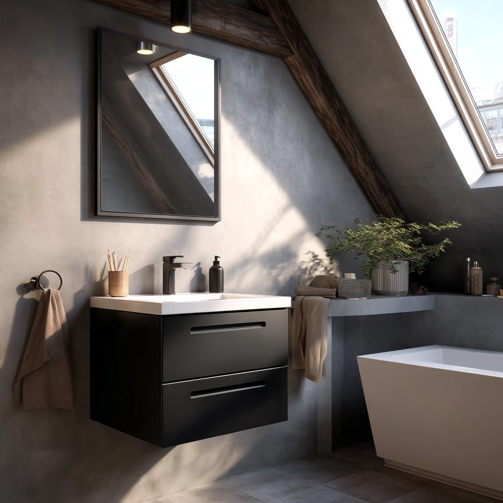 Small Attic Bathroom 16
