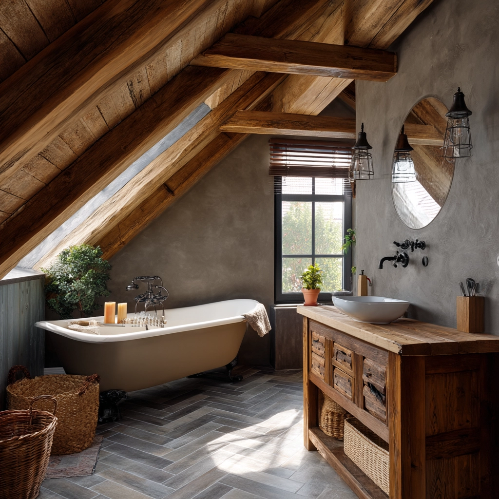 Small Attic Bathroom 19