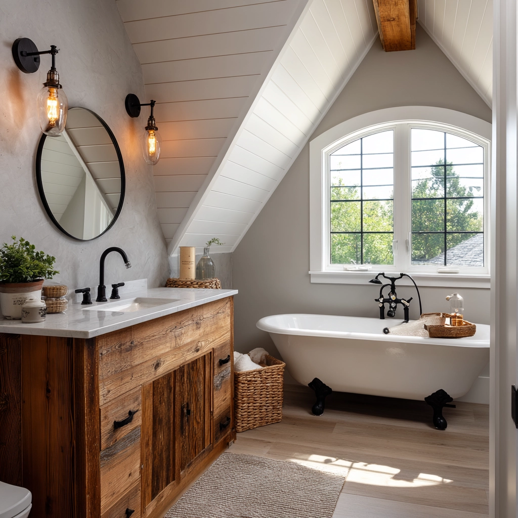 Small Attic Bathroom 21