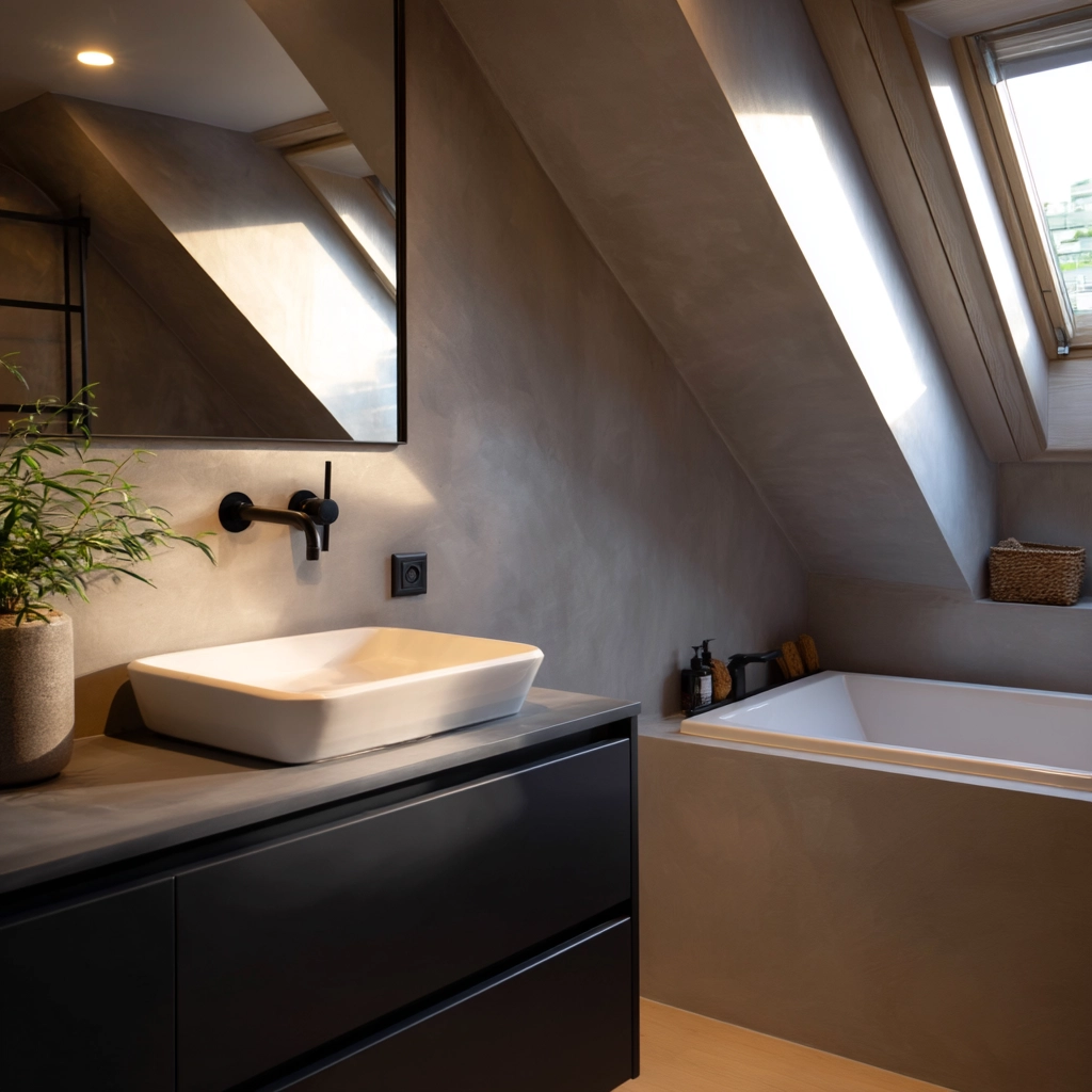 Small Attic Bathroom 29