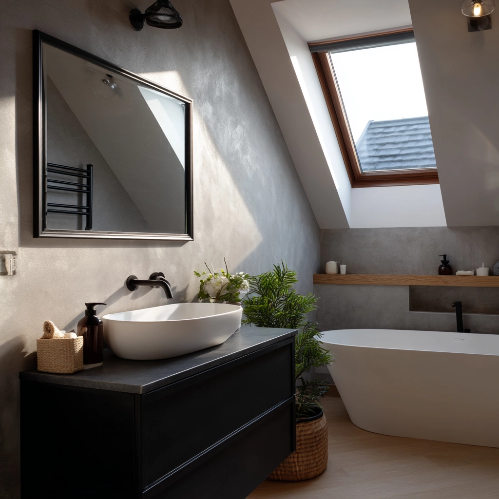 Small Attic Bathroom 30