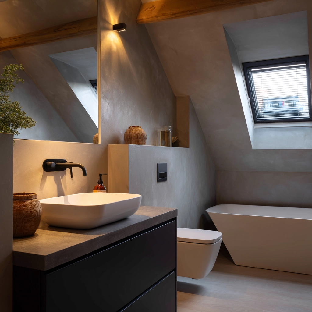 Small Attic Bathroom 32