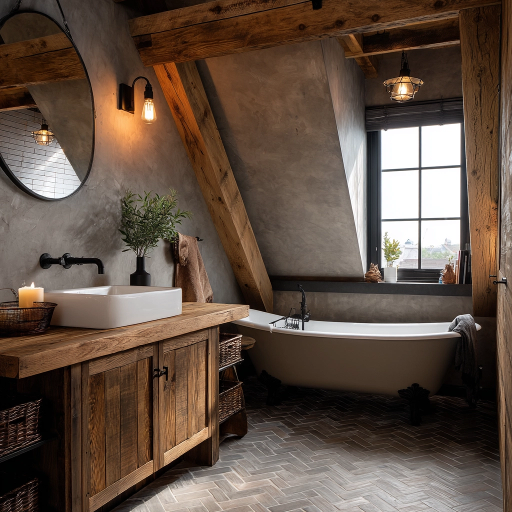 Small Attic Bathroom 34