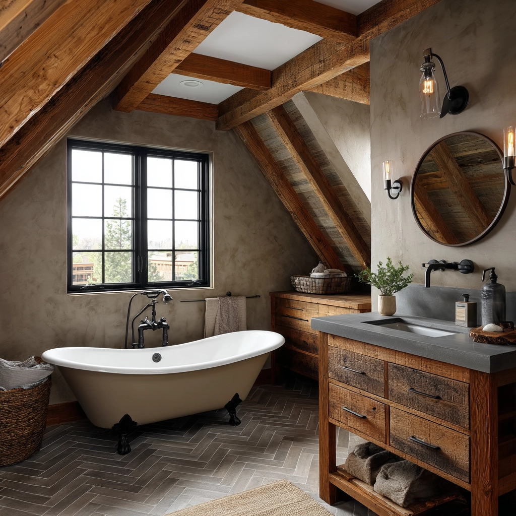 Small Attic Bathroom 35