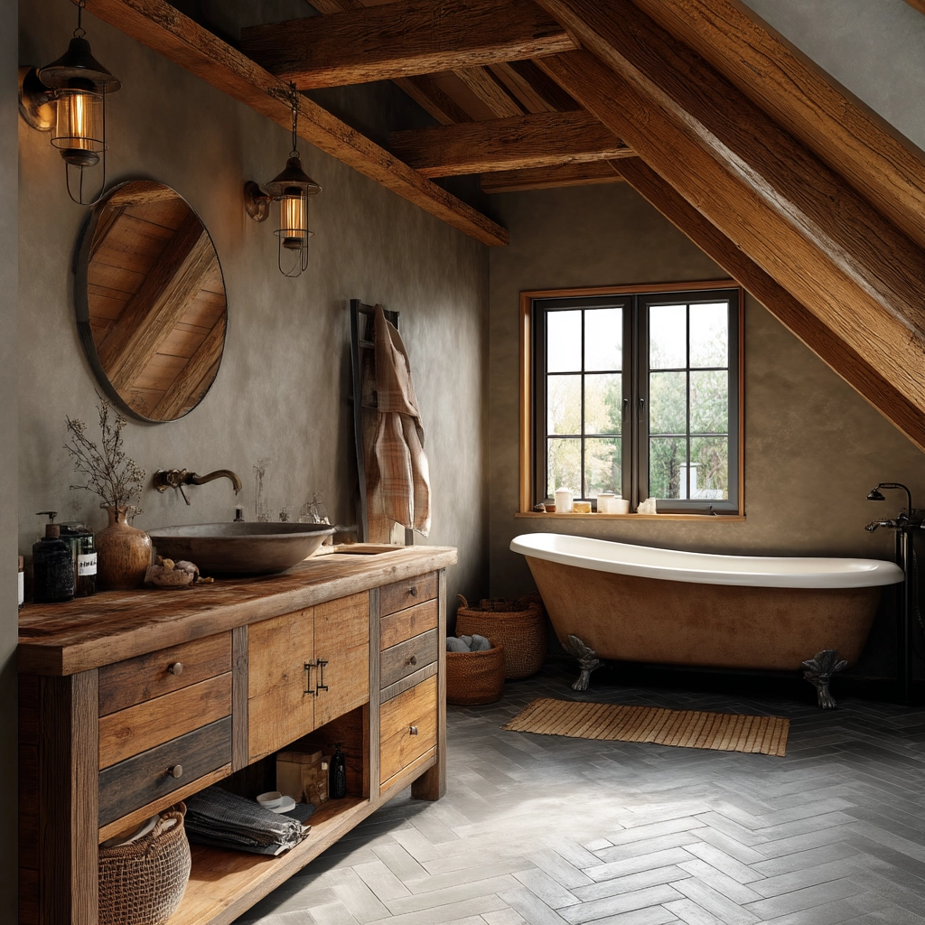 Small Attic Bathroom 36