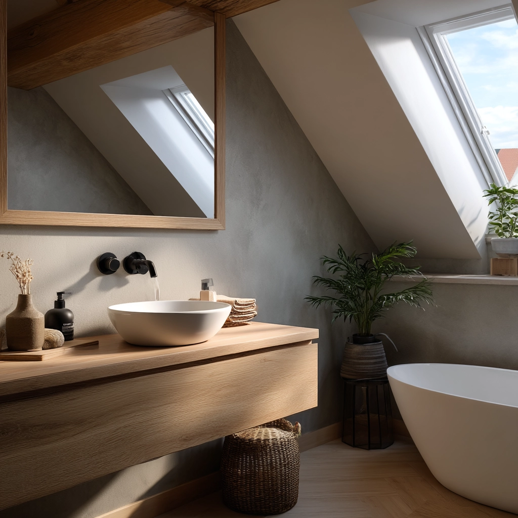 Small Attic Bathroom 37