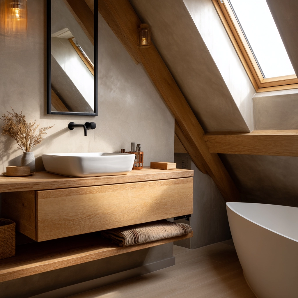 Small Attic Bathroom 38