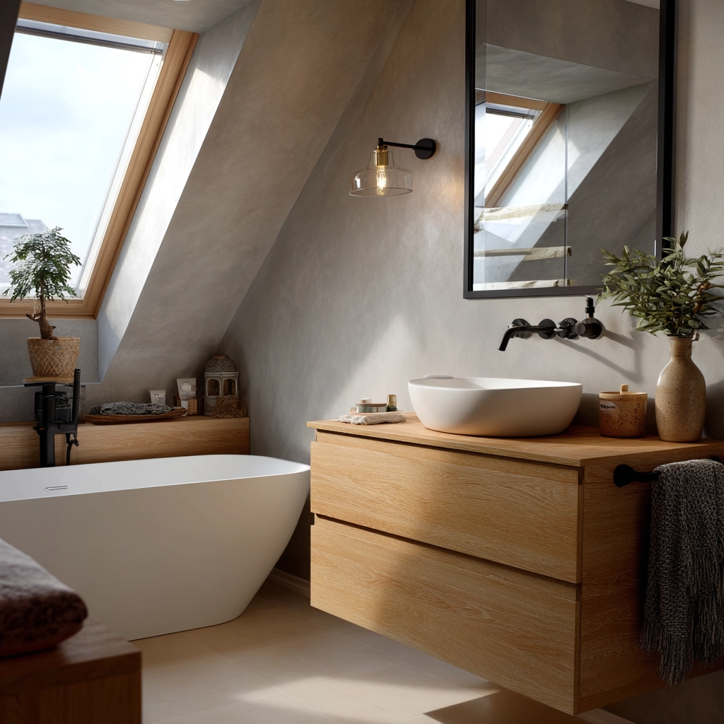 Small Attic Bathroom 39