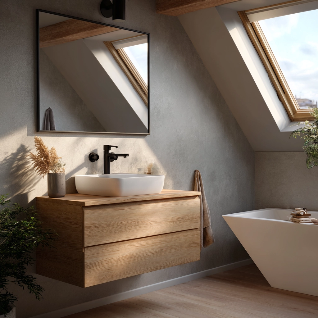 Small Attic Bathroom 40