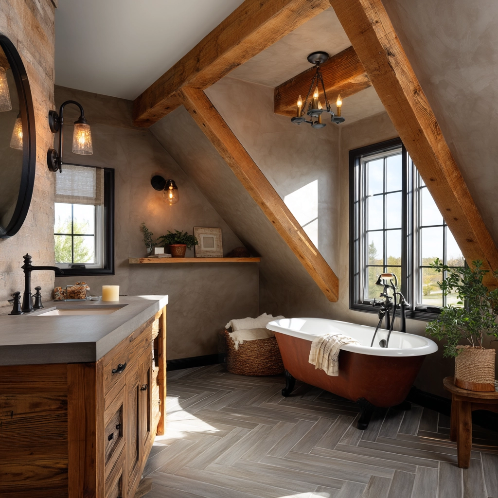 Small Attic Bathroom 42