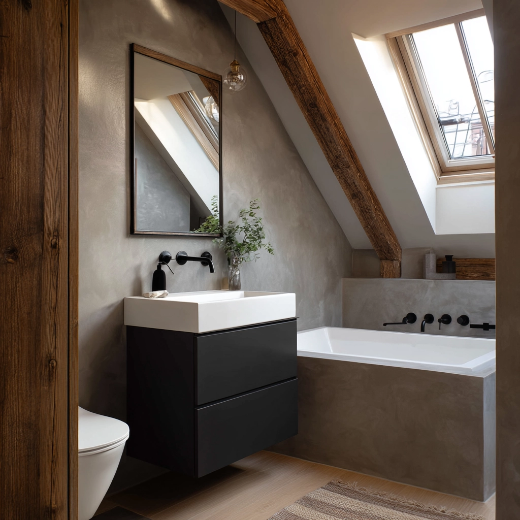 Small Attic Bathroom 45