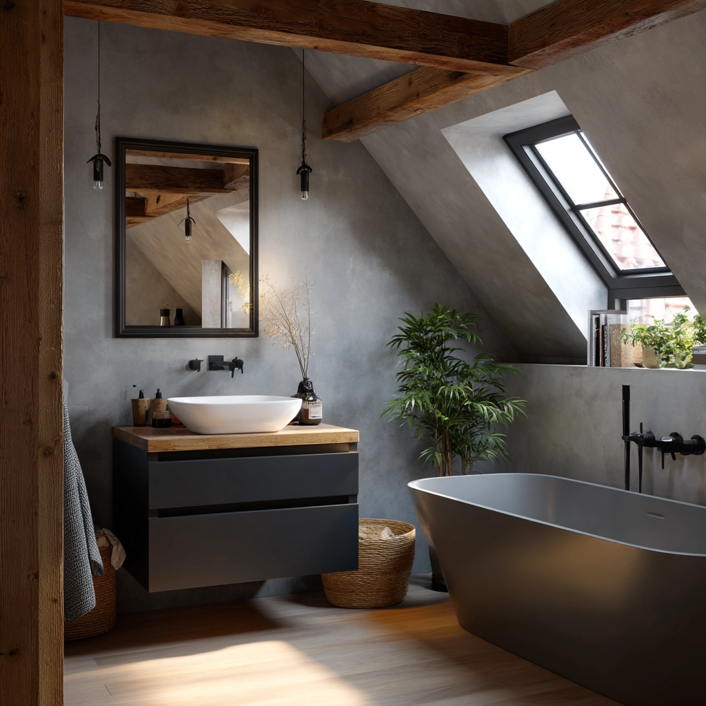 Small Attic Bathroom 46