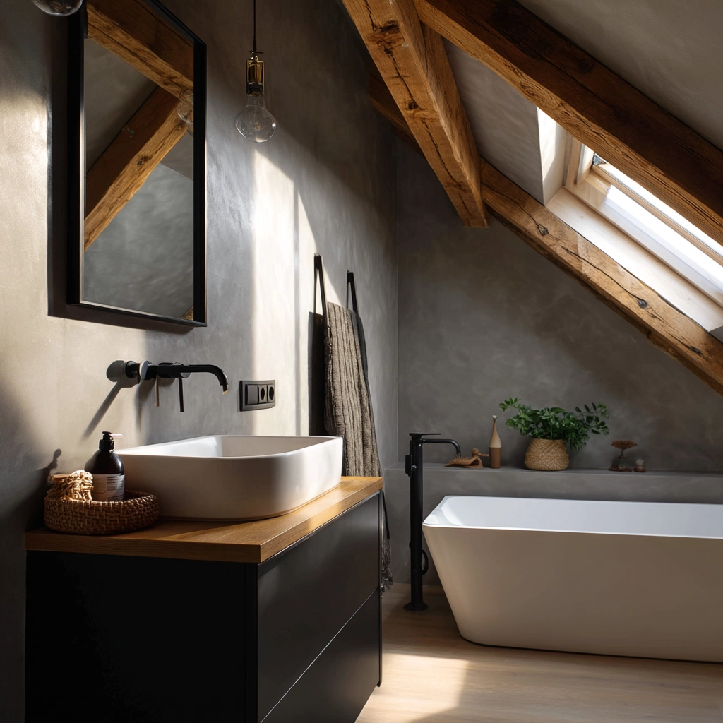 Small Attic Bathroom 47