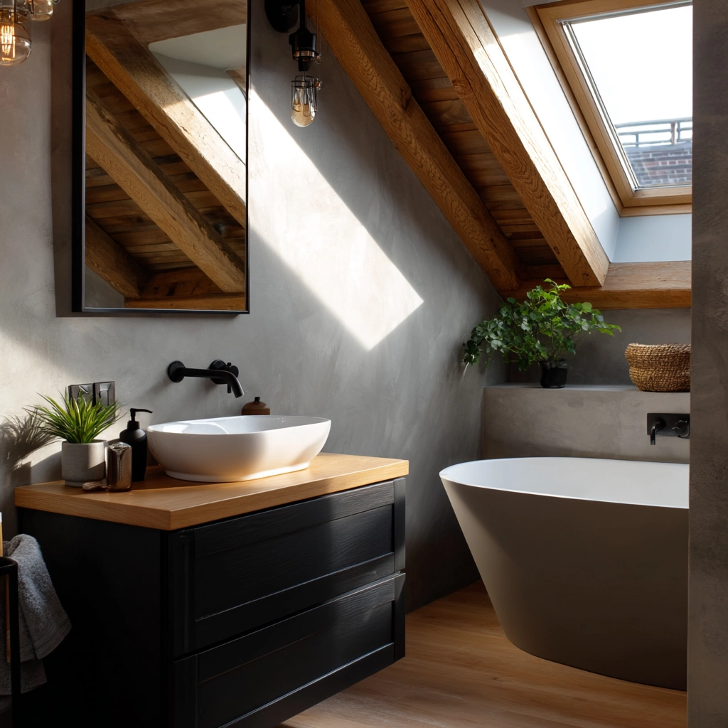 Small Attic Bathroom 48