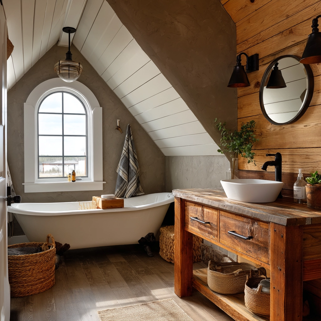 Small Attic Bathroom 49