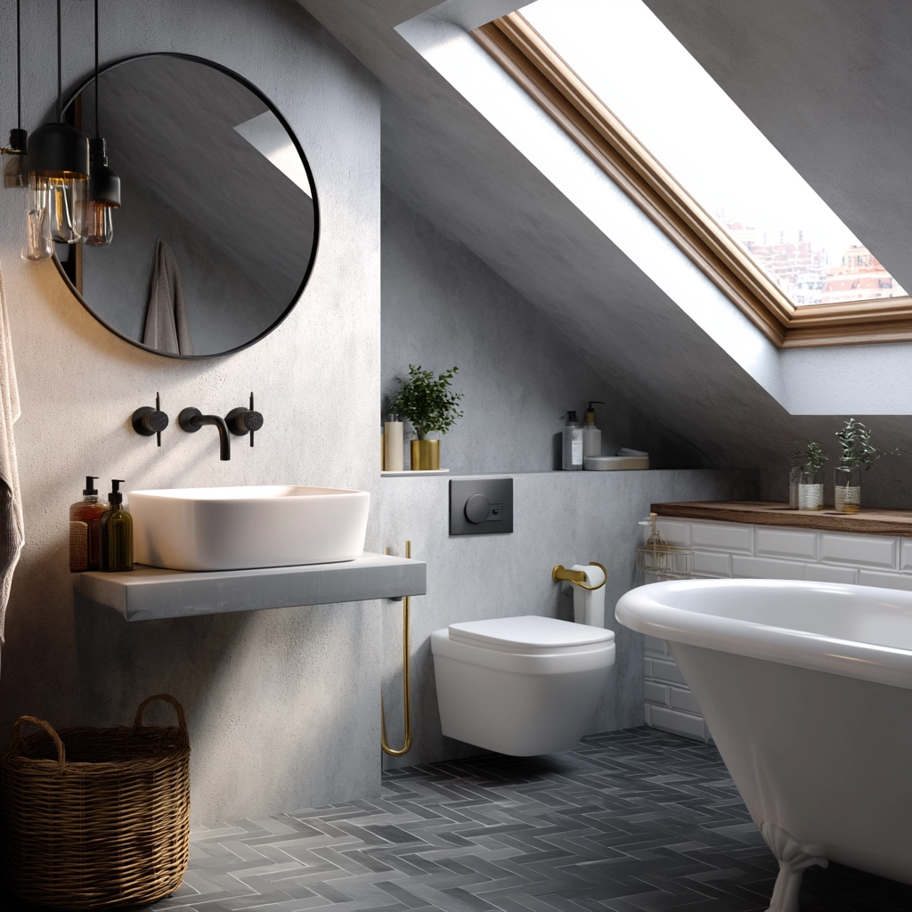 Small Attic Bathroom 5