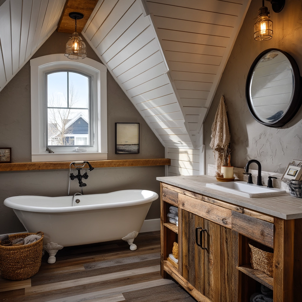 Small Attic Bathroom 50