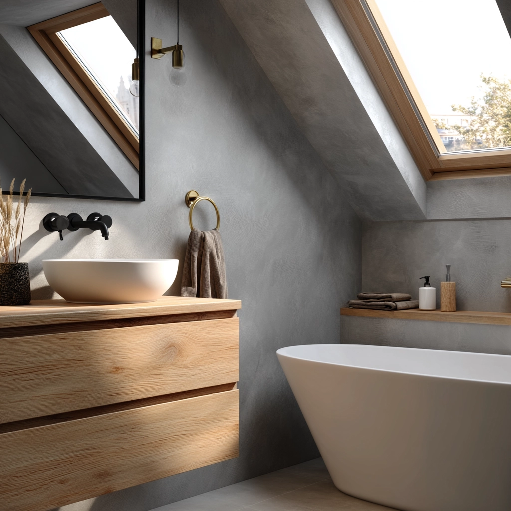 Small Attic Bathroom 53