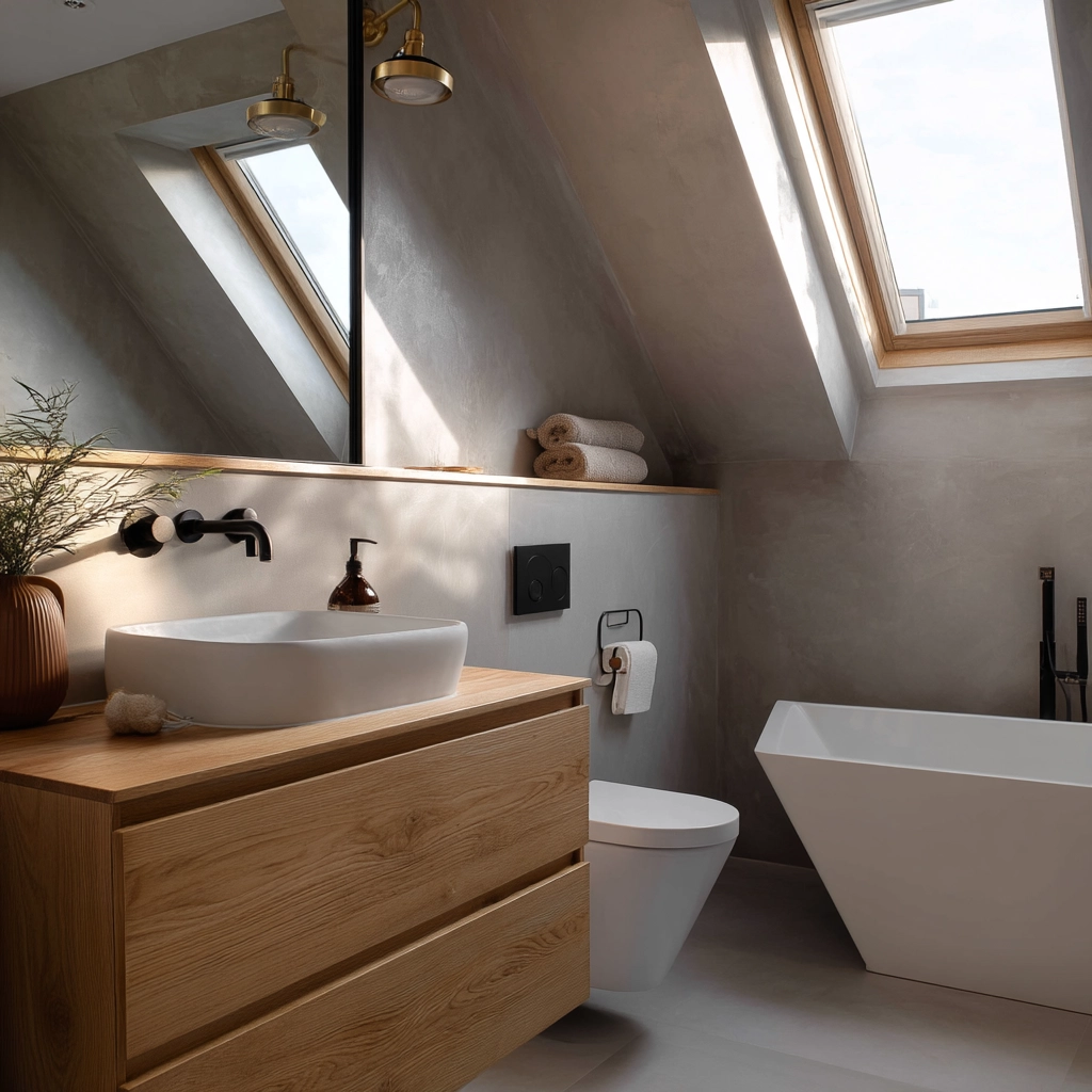 Small Attic Bathroom 54