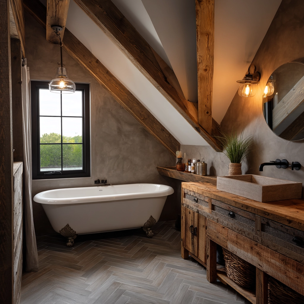 Small Attic Bathroom 58