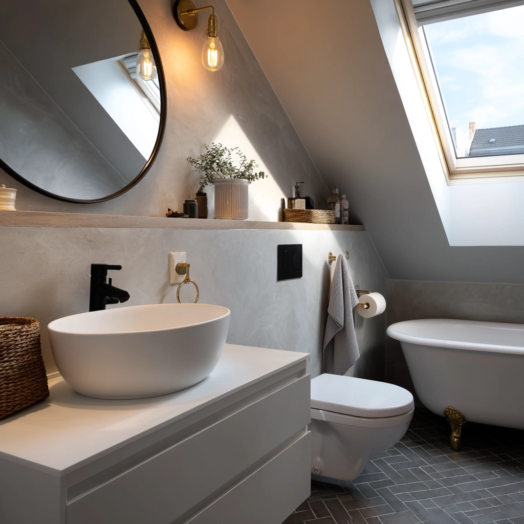 Small Attic Bathroom 6