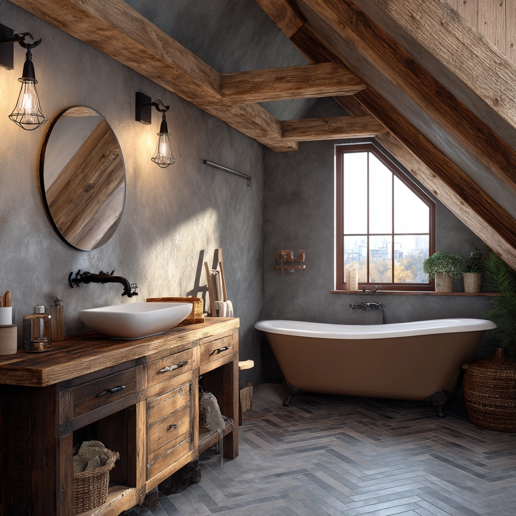 Small Attic Bathroom 60