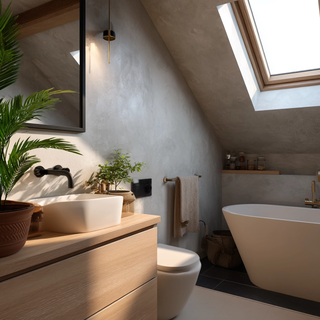 Small Attic Bathroom 62