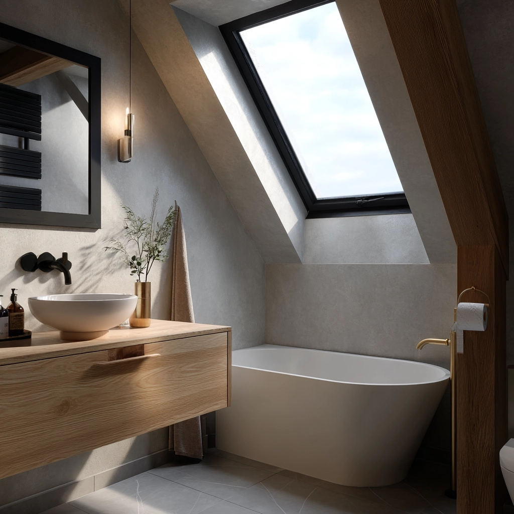 Small Attic Bathroom 64