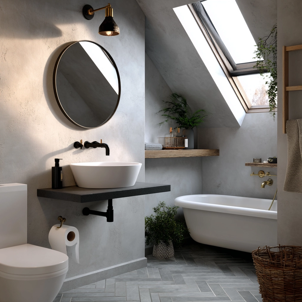 Small Attic Bathroom 7