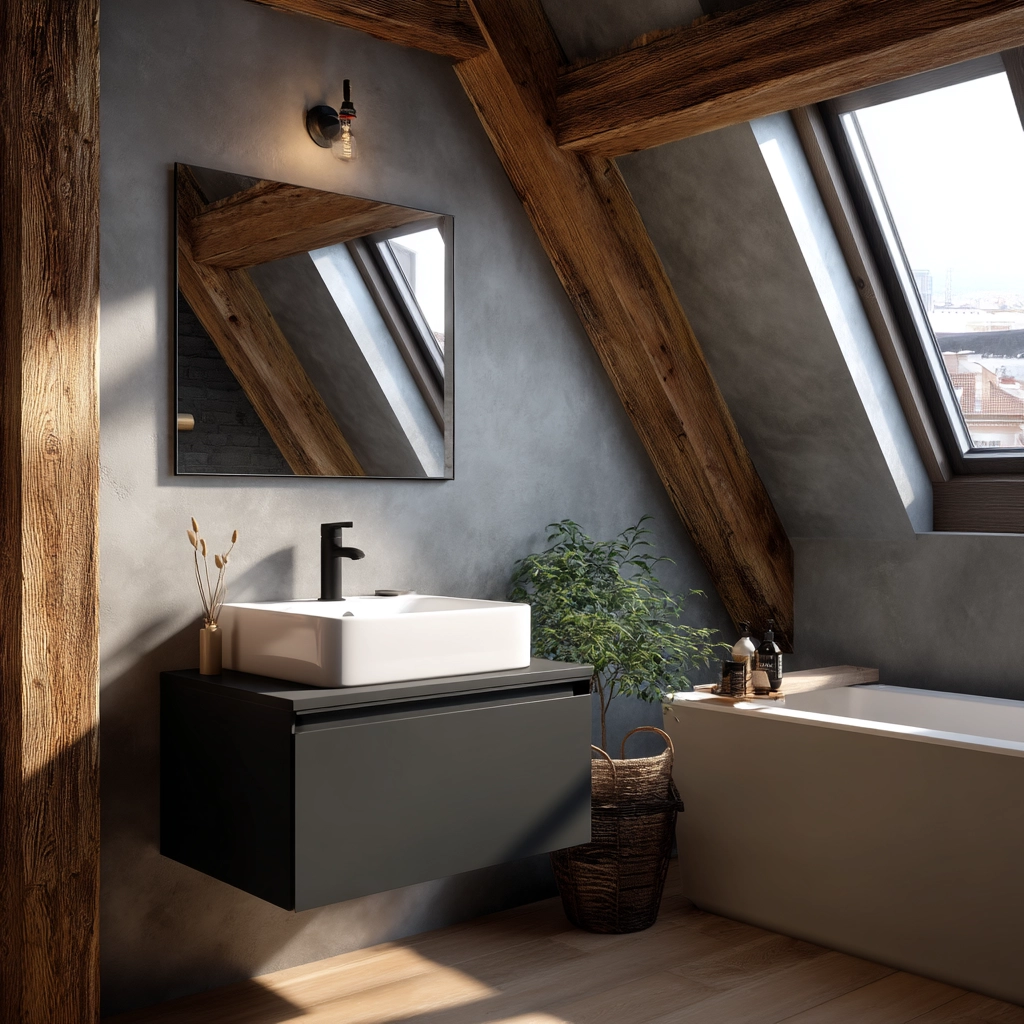 Small Attic Bathroom 70