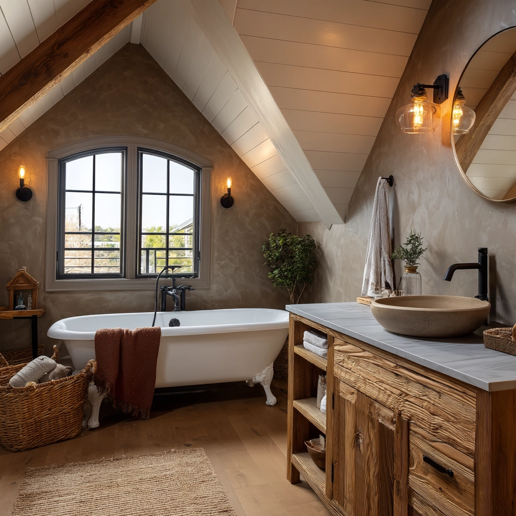 Small Attic Bathroom 76